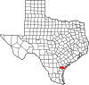 State map highlighting San Patricio County