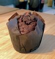 A chocolate muffin