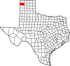 State map highlighting Hartley County