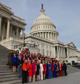 Before its release to news media, congressional staff digitally added into this 2013 official portrait the heads of four members absent in the original photo shoot.[4][5][6][7][8]