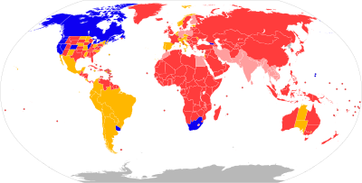 Map of world cannabis laws