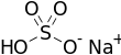 One sodium cation and one hydrogensulfate anion