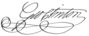 Cursive signature in ink