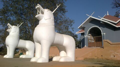 A pair of Kangla Sha dragons at Kangla Fort