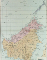 Map of British and Dutch Borneo, 1898.