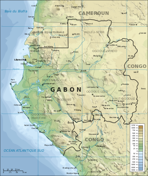 Topographic map of Gabon-fr.svg