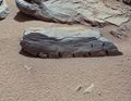 "Rocknest 3" rock on Mars – as viewed by the MastCam on Curiosity (October 5, 2012).