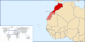 Location Morocco (Western Sahara lightly shaded)