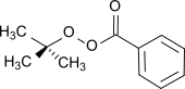 tert-butylperoxybenzoate, a peroxy ester (formula: RCO 3R') that used as a radical initiator.