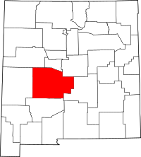 Map of New Mexico highlighting سوكورو