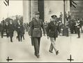 THE GENERALS Charles de Gaulle and Dwight D. Eisenhower at the Arc de Triomphe. De Gaulle’s relations with Allied leaders had been troubled, even explosive at times. But on June 14, 1945, 10 months after the liberation of Paris, unity was the message. The French cheered as their general kissed the American on both cheeks.