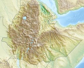 Map showing the location of Awash National Park