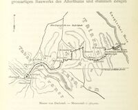 Map of the Sasanian fortifications at Derbent, by Roderich von Erckert