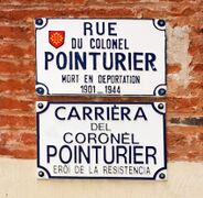 Rue du Colonel-Pointurier (Toulouse) - Plaques.jpg