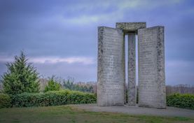 Capture from the north view of the Georgia Guidestones