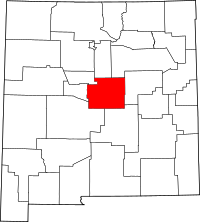 Map of New Mexico highlighting تورانس