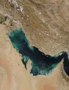 الخليج العربي Persian Gulf - الخليج العربي من الفضاء