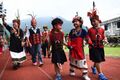 Paiwan and Rukai people in Sandimen, Pingtung County, Taiwan celebrate a harvest festival in traditional dress