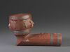 Inlaid Pipe Bowl with Two Faces collected at Fort Snelling 1833-36