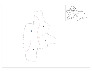 Districts of Dushanbe.