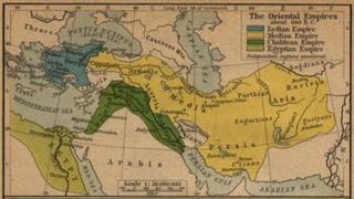 Map of the Median Empire (600 BC), showing the relative locations of the Amardian tribe.