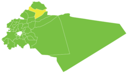 موقع ناحية مركز النبك في محافظة ريف دمشق