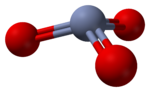 Ball-and-stick model of the DFT-calculated structure of the CrO3 monomer