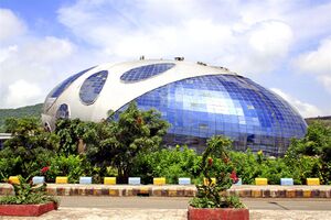 Futuristic dome-shaped building