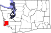 State map highlighting Pacific County