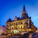 Night view of the town hall