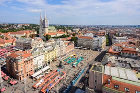 Zagreb Cathedral and Ban Jelačić Square