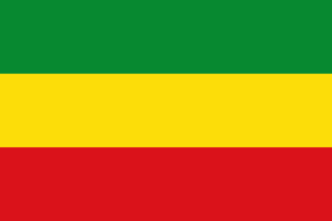 Blank tricolor of the Ethiopian flag used by Fano