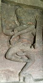 8th-century Nataraja in Kailasa temple (Cave 16), Ellora Caves