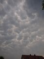 Just before a large thunderstorm in Altomuenster, Bavaria, Germany