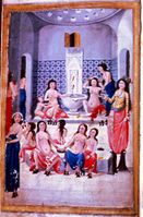 Women's bath, illustration from Husein Fâzıl-i Enderuni's Zanan-Name, 18th century