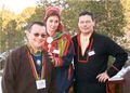 From left to right: Sven-Roald Nystø, Aili Keskitalo and Ole Henrik Magga, the second, third and first president of the Norwegian Sámi Parliament