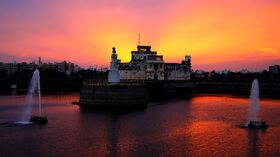 Lakhota lake Jamnagar, Golden hours.jpg