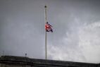 A flag at half mast