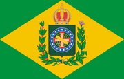 First flag of the Empire of Brazil with 19 stars (1822–1853). On 29 August 1853, Imperial Law No. 704 created the Province of Paraná, resulting in the addition of a 20th star.