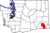 State map highlighting Columbia County