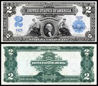 $2 Silver Certificate, Series 1899, Fr.249, depicting George Washington