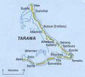 Tarawa Atoll map with more places indicated