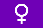 Feminist flag with venus symbol