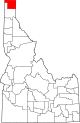 State map highlighting Boundary County