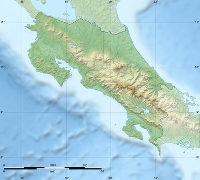 Location map Costa Rica relief