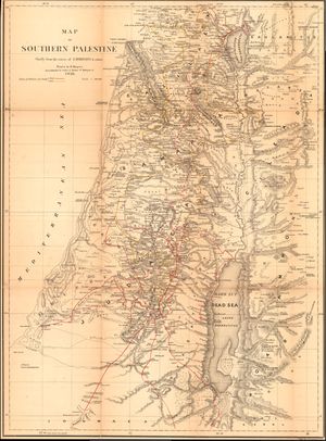 A detailed map of Palestine from the century