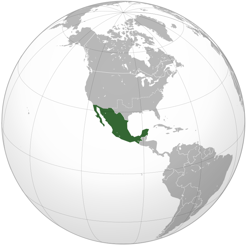 Second Mexican Empire Orthographic Projection Svg   800px Second Mexican Empire (orthographic Projection).svg 