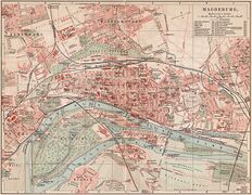 Map of Magdeburg, 1900