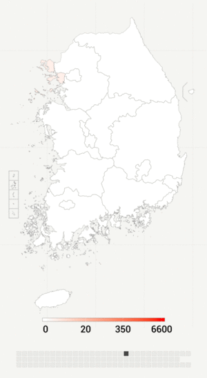 Coronavirus Outbreak in South Korea over Time.gif