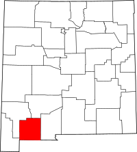 Map of New Mexico highlighting لونا